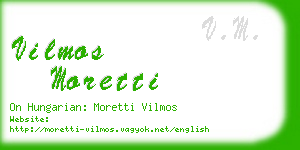vilmos moretti business card
